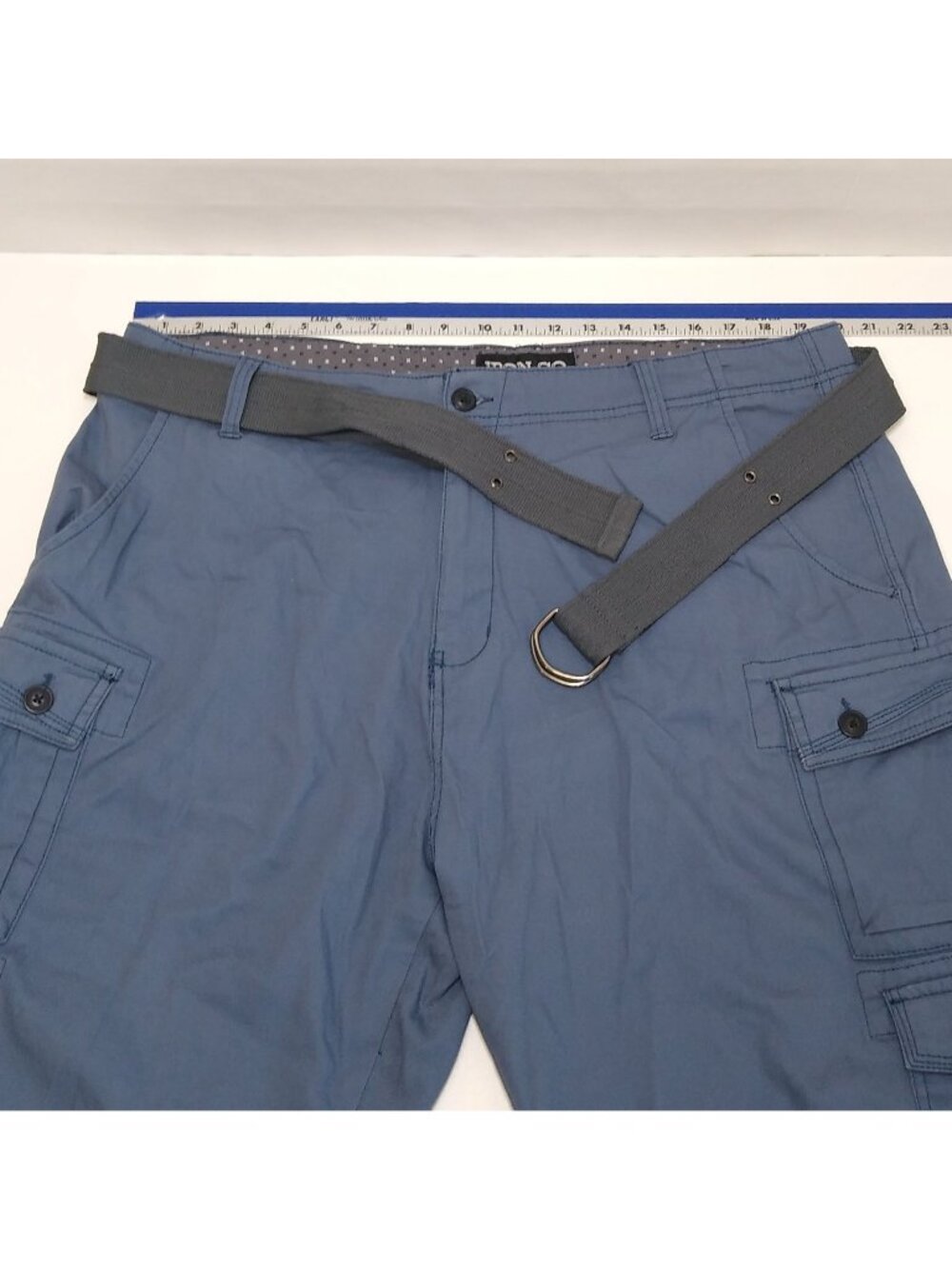 Iron Co Shorts Men's 40 With Belt Stretch Fabric Cargo Shorts EUC
